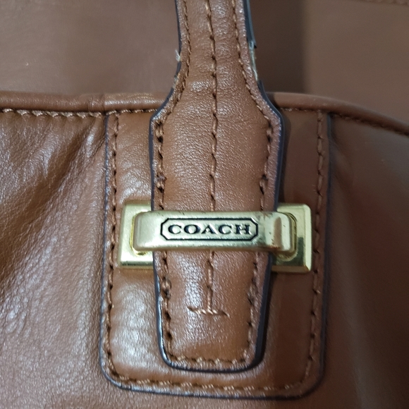 COACH brown leather tote - Picture 3 of 13